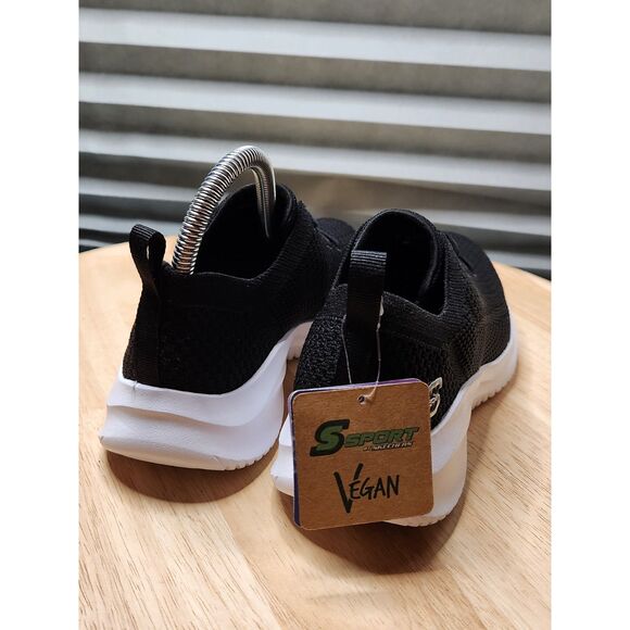 S Sport by Skechers Women’s Size 7 Black Memory Foam Slip-On Sneakers - Picture 3 of 6